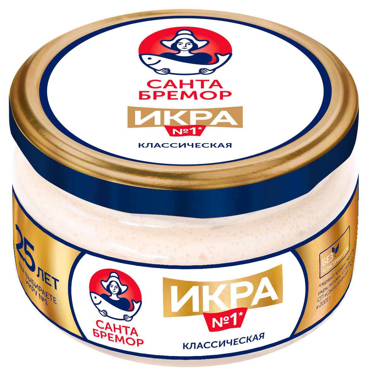 Икра мойвы Санта Бремор Икра 1 классическая, 180 г