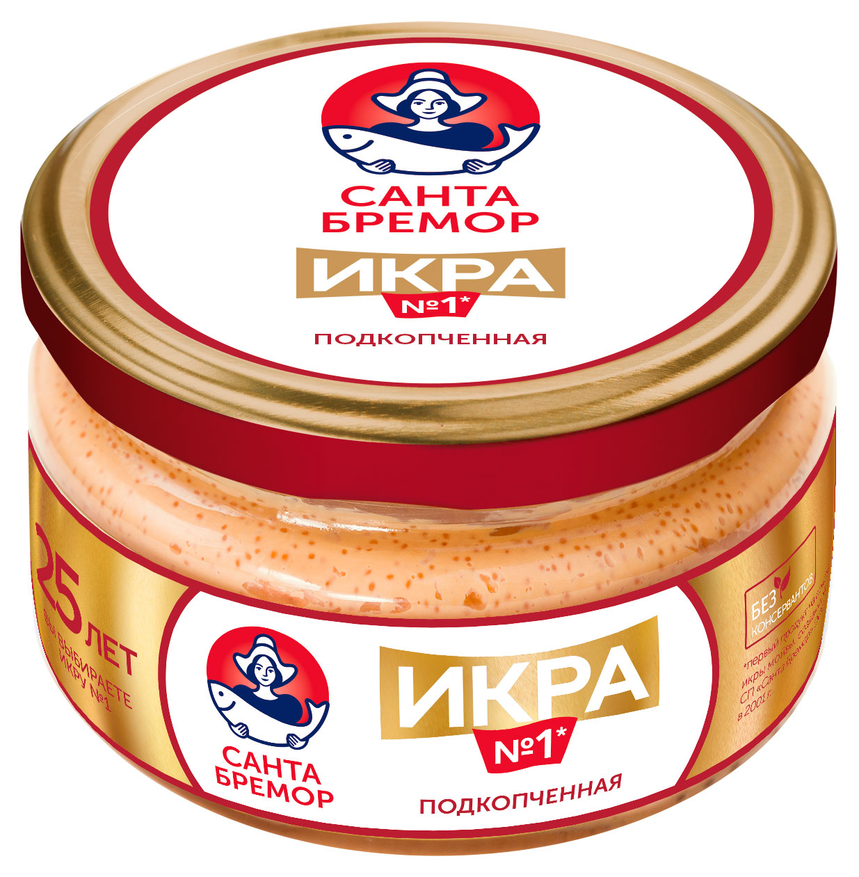 Икра мойвы Санта Бремор Икра 1 подкопченная, 180 г