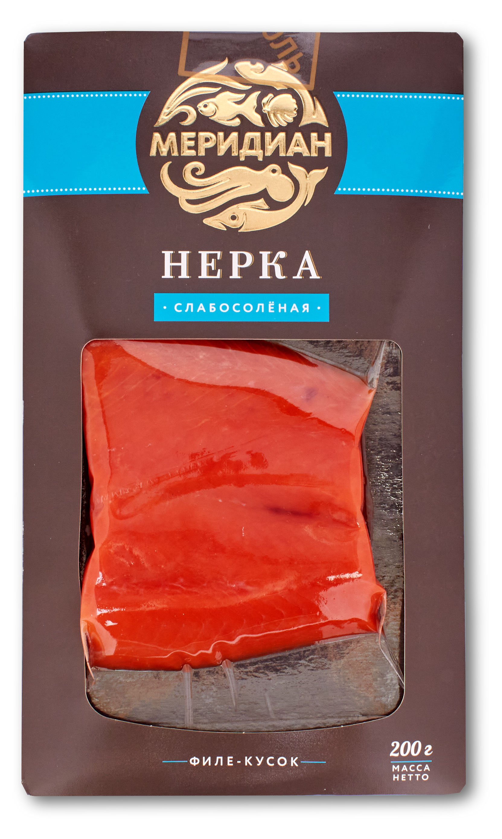 Нерка Меридиан слабосоленая филе-кусок, 200 г