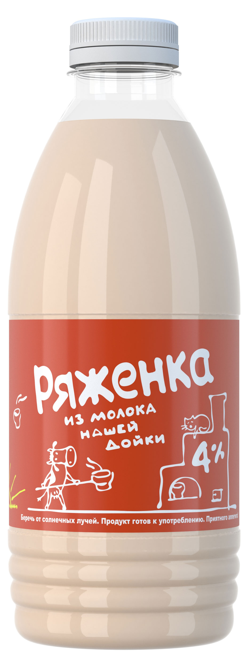 Напиток кисломолочный Ряженка Из молока Нашей дойки 4%, 0,9 кг
