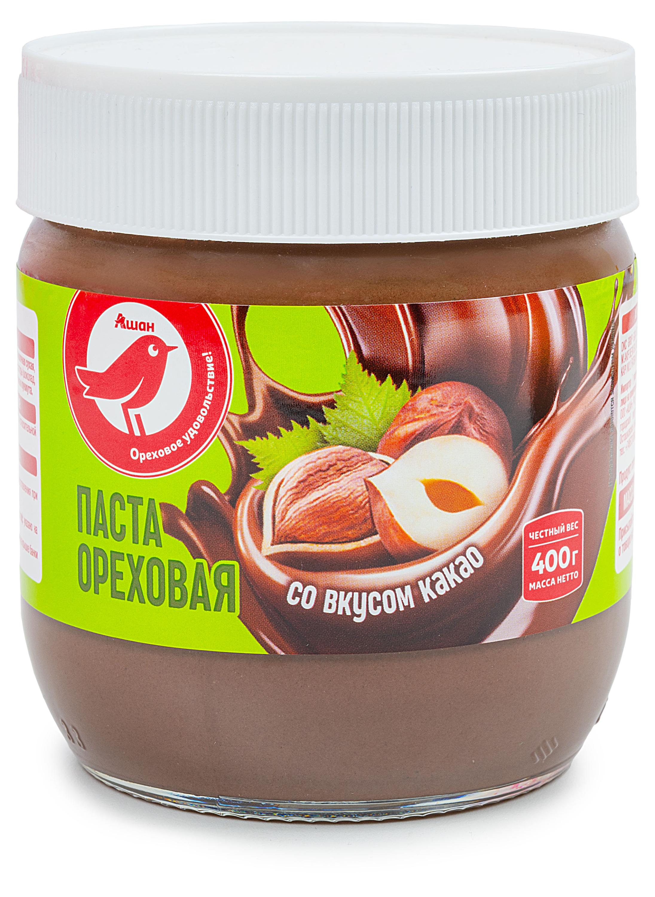 Паста АШАН Красная птица ореховая со вкусом какао Турция, 400 г