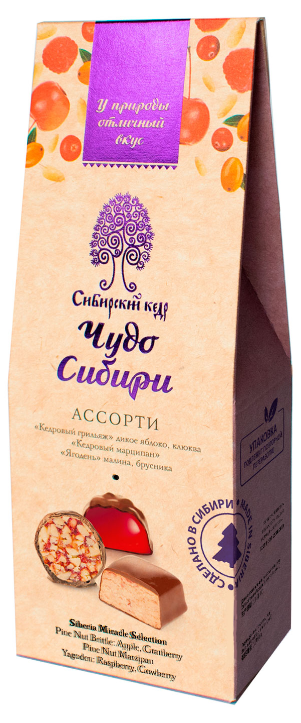 Набор конфет Сибирский Кедр Чудо Сибири ассорти, 90 г