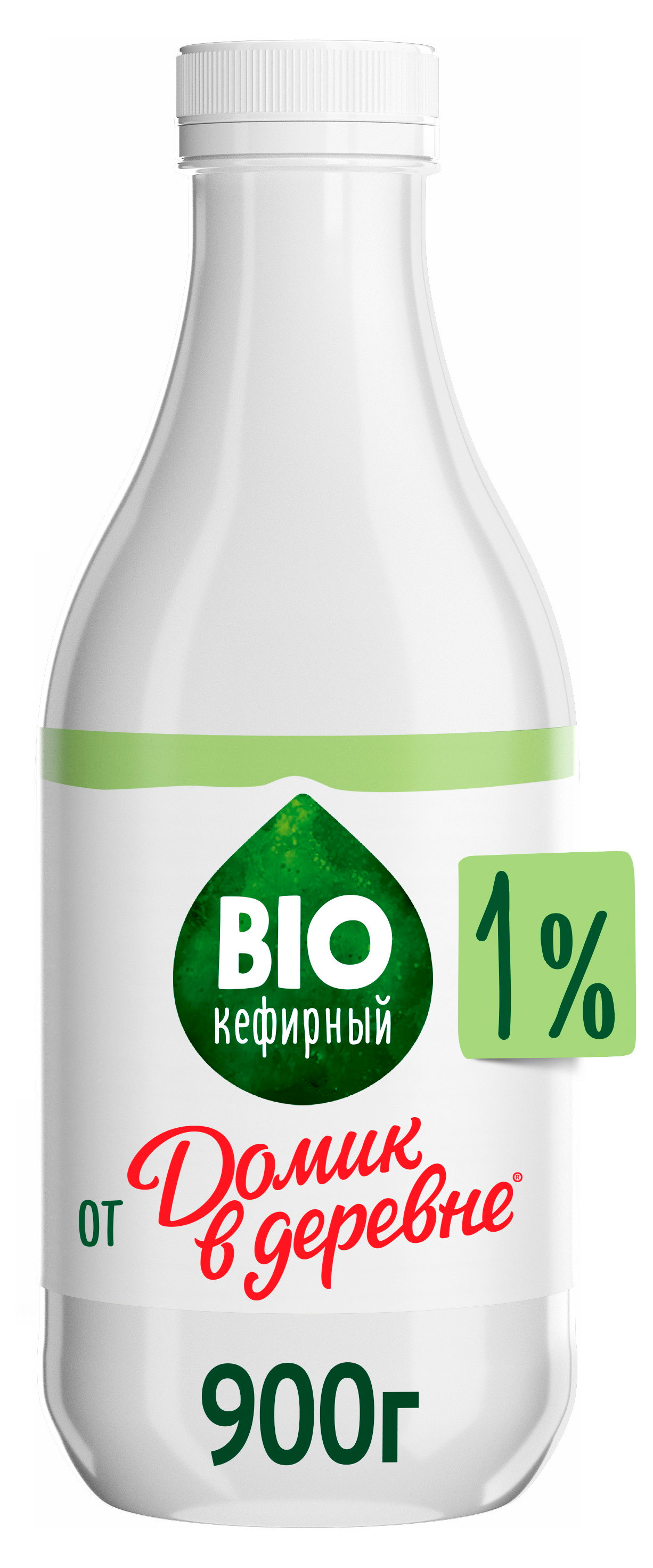 Кефир Домик в деревне BIO-кефирный 1% БЗМЖ, 900 г