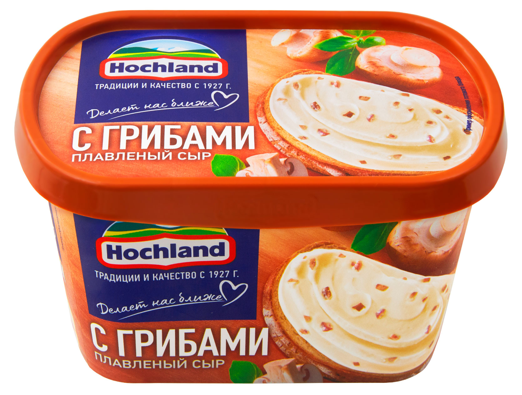 Сыр плавленый с грибами Hochland ванночка 55% БЗМЖ, 400 г