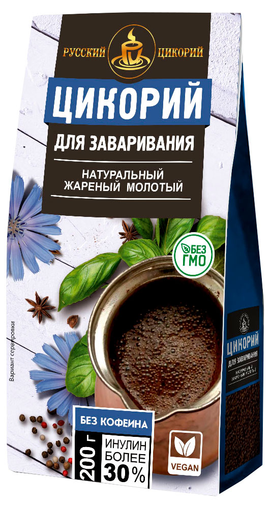 Цикорий натуральный Русский цикорий жареный молотый, 200 г