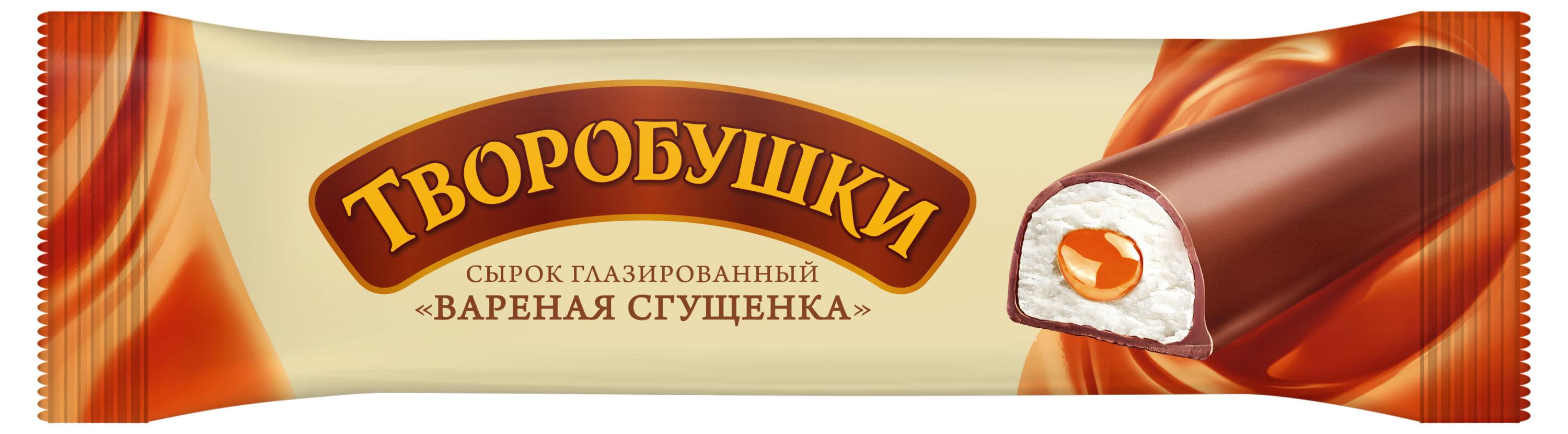 Сырок глазированный творожный Творобушки вареная сгущенка батончик БЗМЖ 20% Беларусь, 40 г