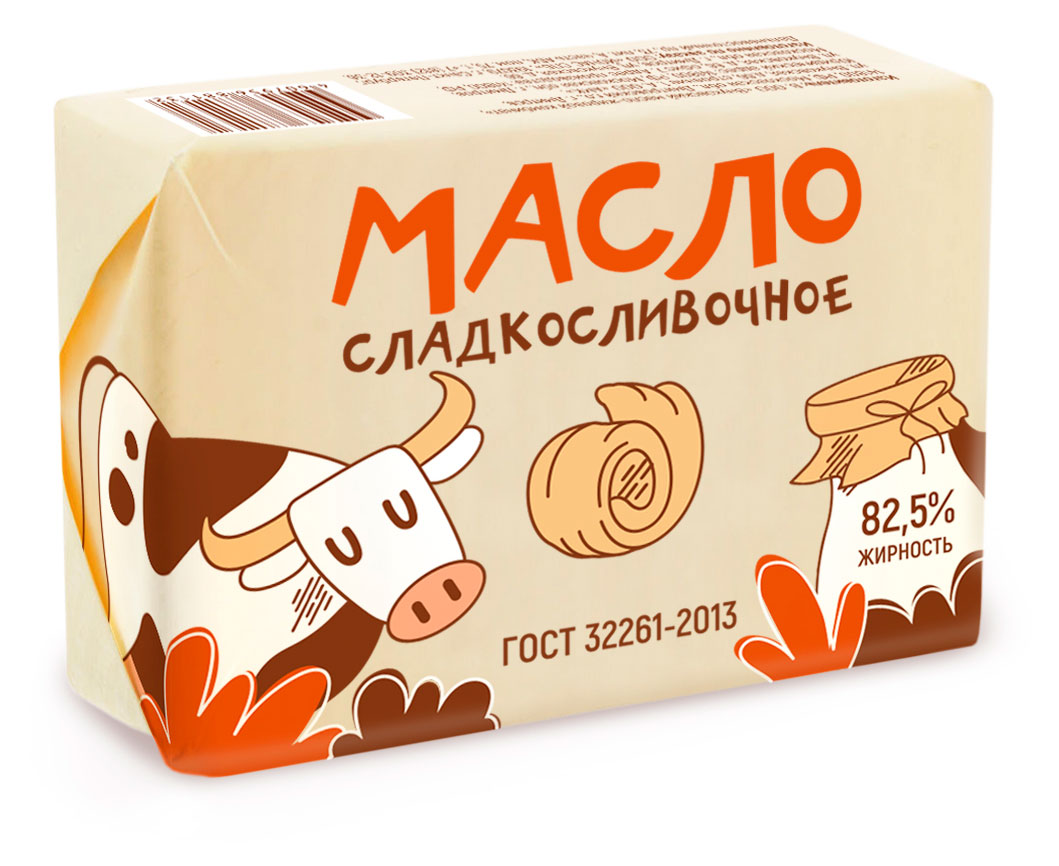Масло сладкосливочное Сырзавод брикет 82,5 ГОСТ БЗМЖ, 180 г