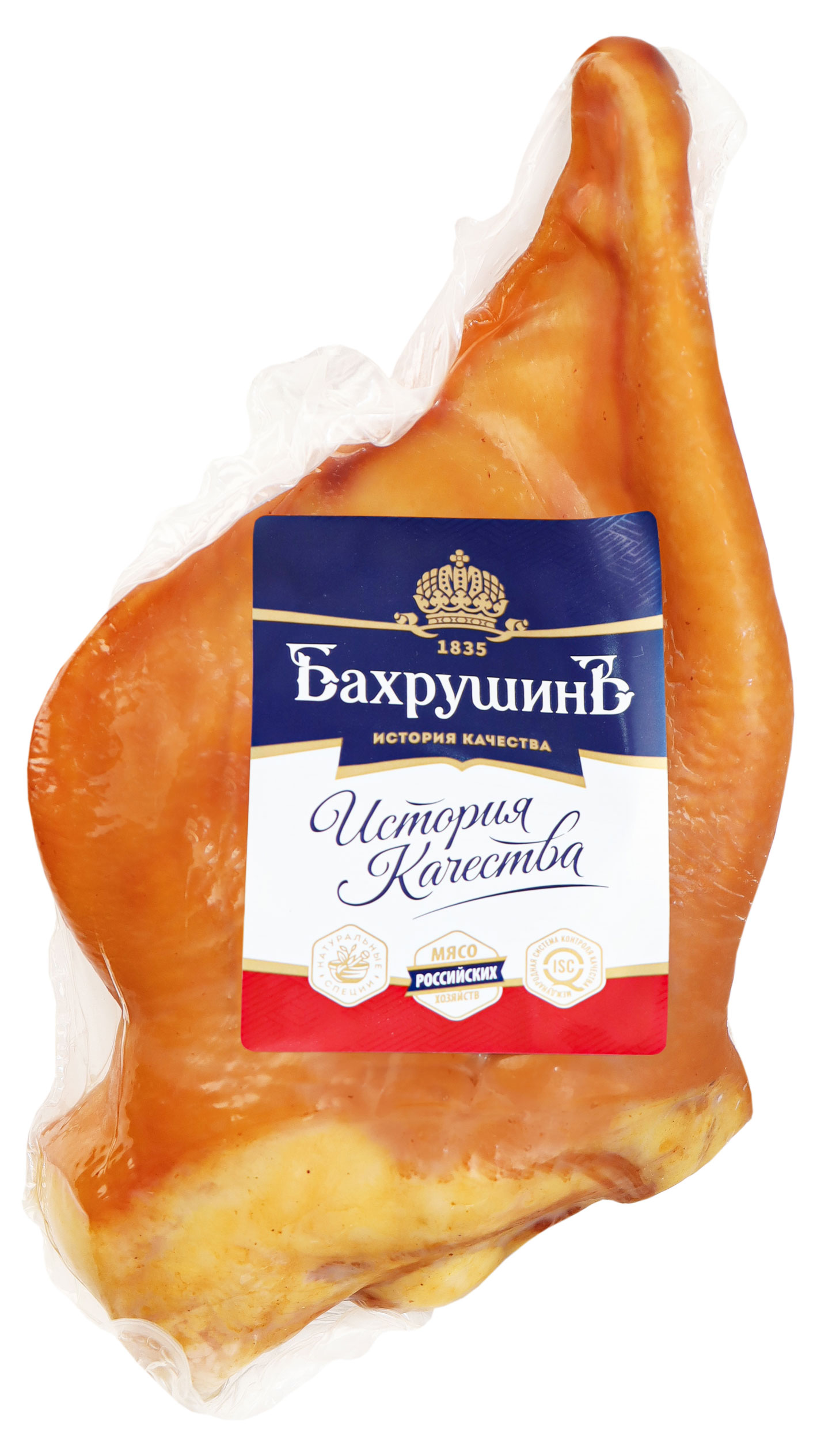 Мясные снеки Уши свиные варено-копченые БахрушинЪ, ~ 300 г