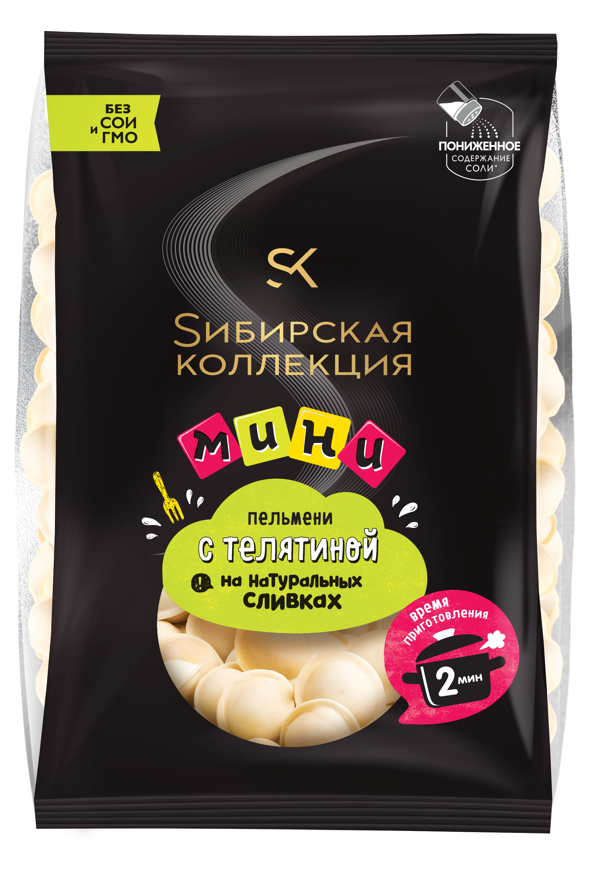 Пельмени мини Sибирская Коллекция с телятиной на натуральных сливках, 700 г
