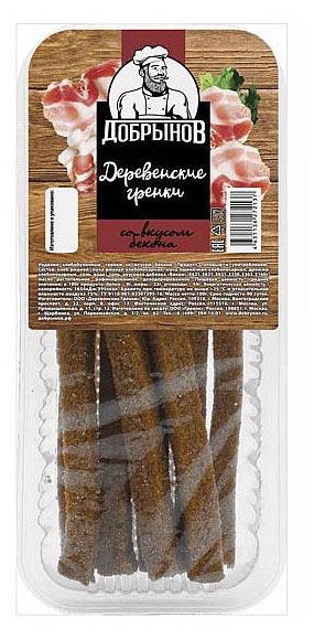 Гренки Добрынов деревенские бекон, 100 г