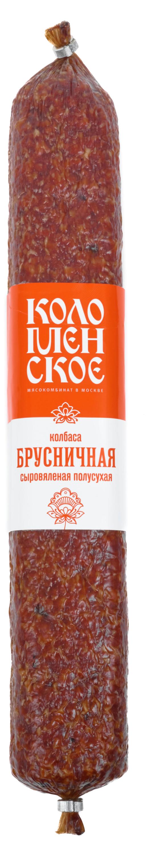 Колбаса сыровяленная Коломенское Брусничная из свинины и курицы полусухая, ~ 700 г