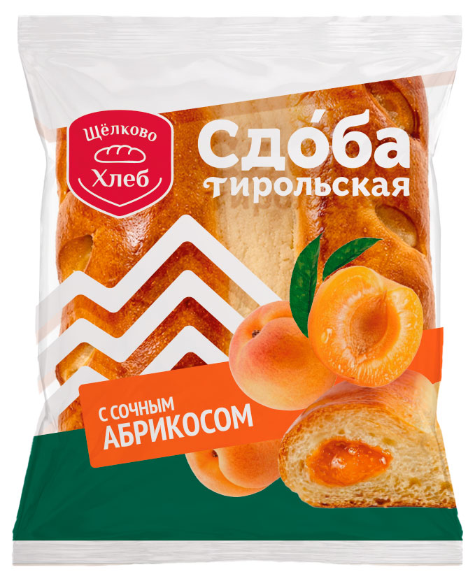 Сдоба Щелковохлеб Тирольская с сочным абрикосом, 80 г