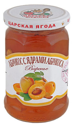 Варенье Царская ягода абрикосовое с ядрами абрикоса, 360 г