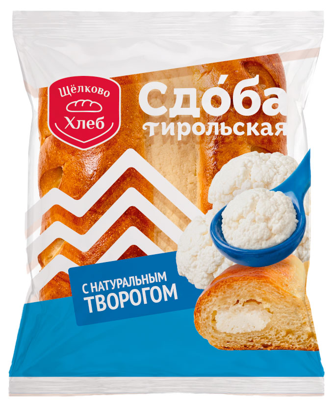 Сдоба Щелковохлеб Тирольская с творогом, 80 г