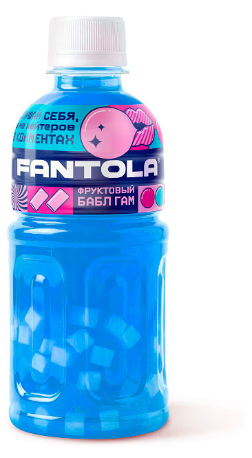 Напиток негазированный Fantola бабл гам с кусочками кокосового желе, 320 мл