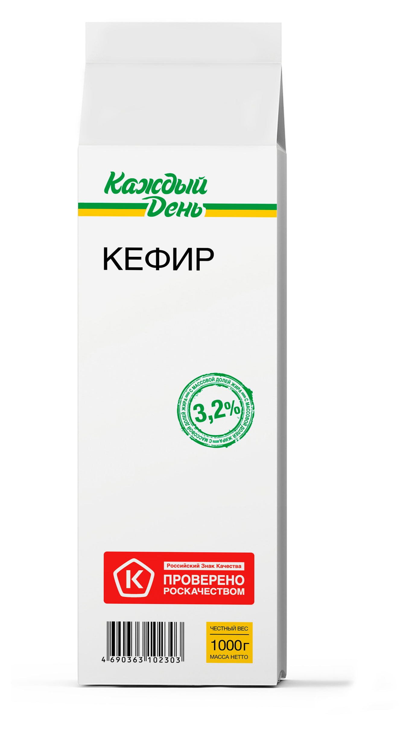 Кефир Каждый день 3,2% БЗМЖ, 1 л
