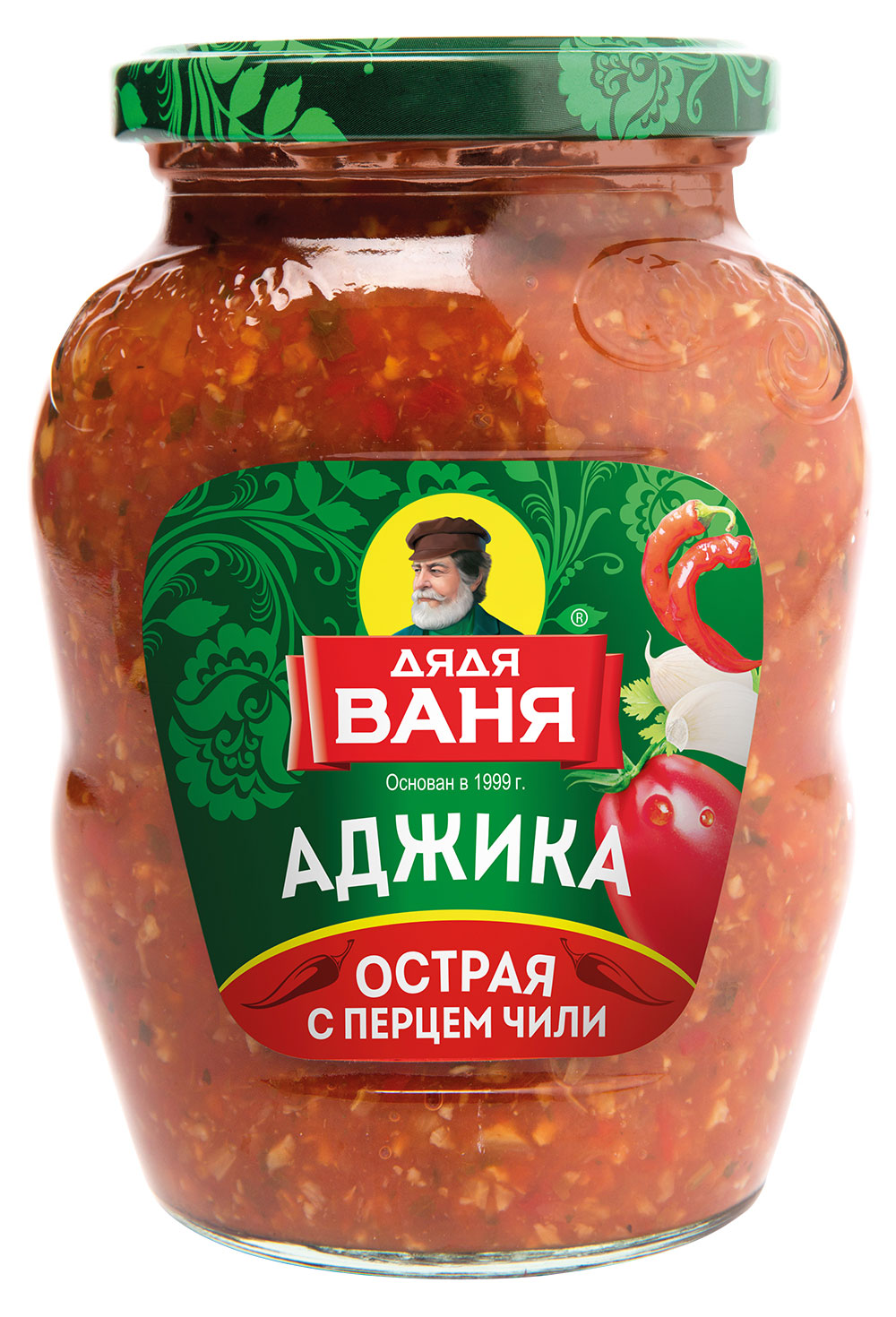 Аджика острая Дядя Ваня с перцем чили, 370 г
