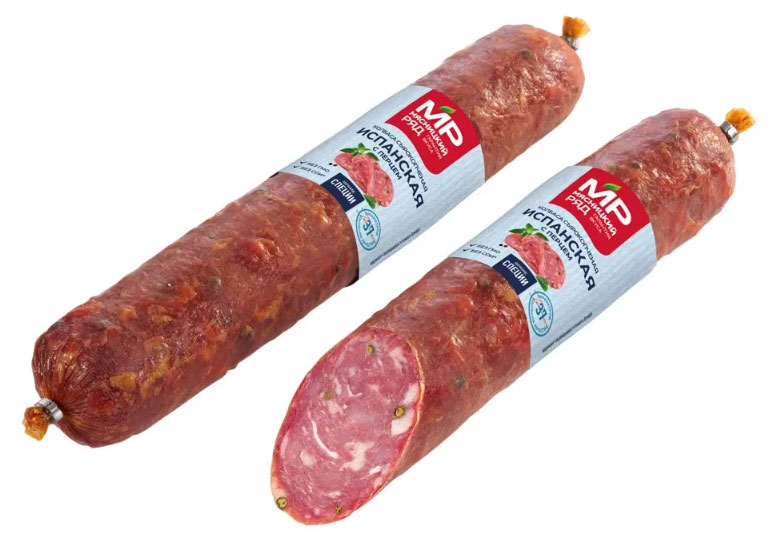 Колбаса Мясницкий ряд Испанская с перцем сырокопченая, ~ 0,7 кг