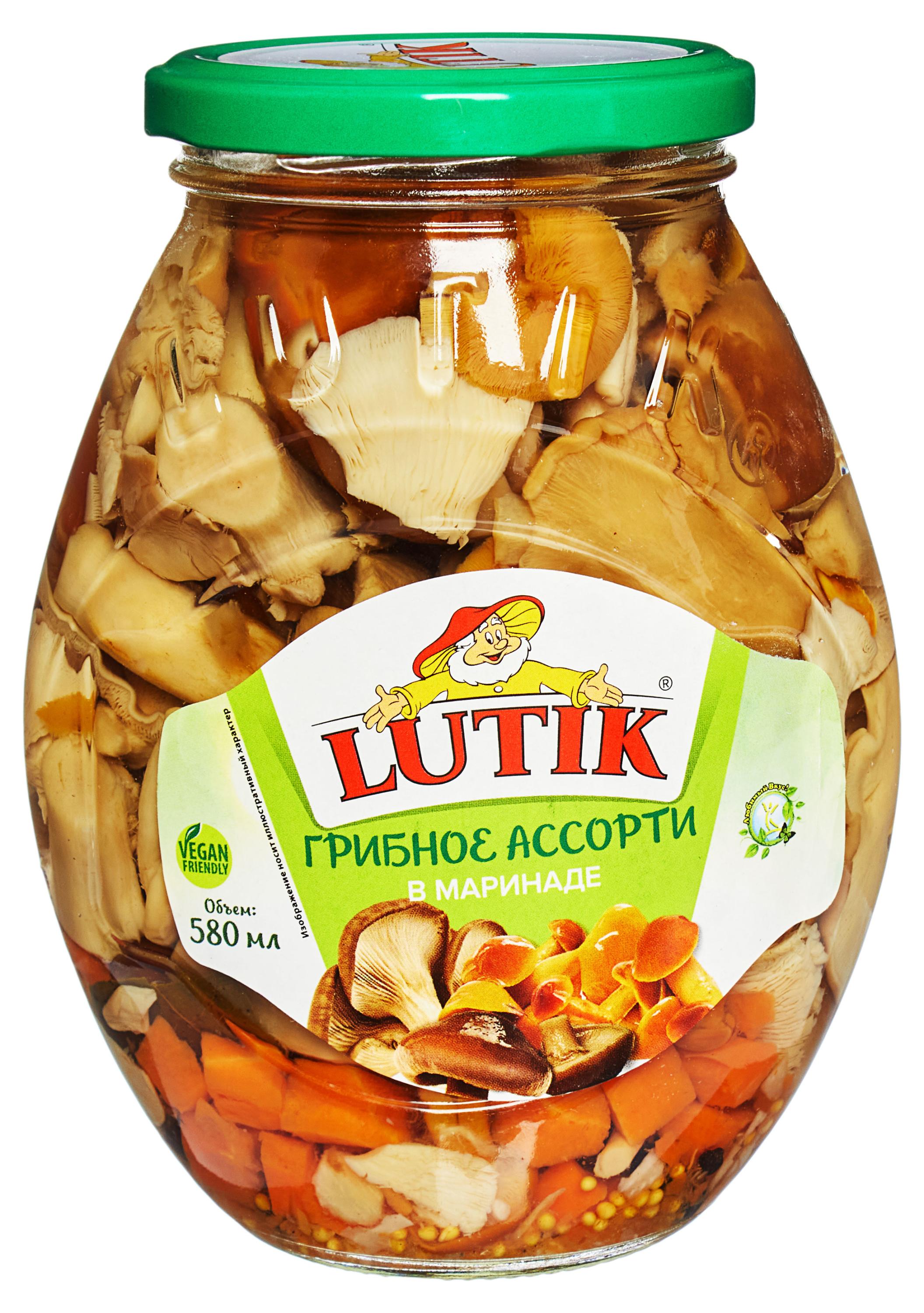 Ассорти грибное LUTIK в маринаде, 530 г