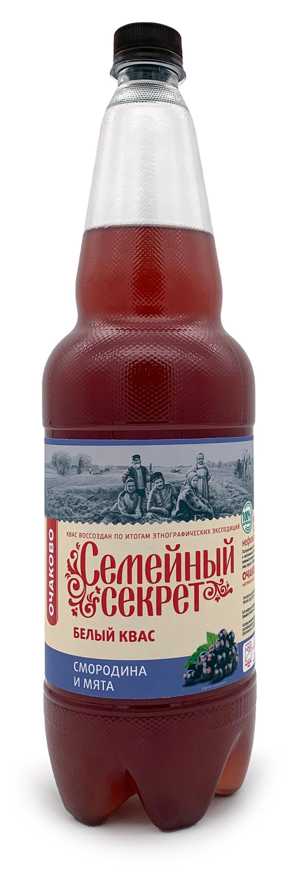 Квас Семейный Секрет Смородина-мята, 1,35 л