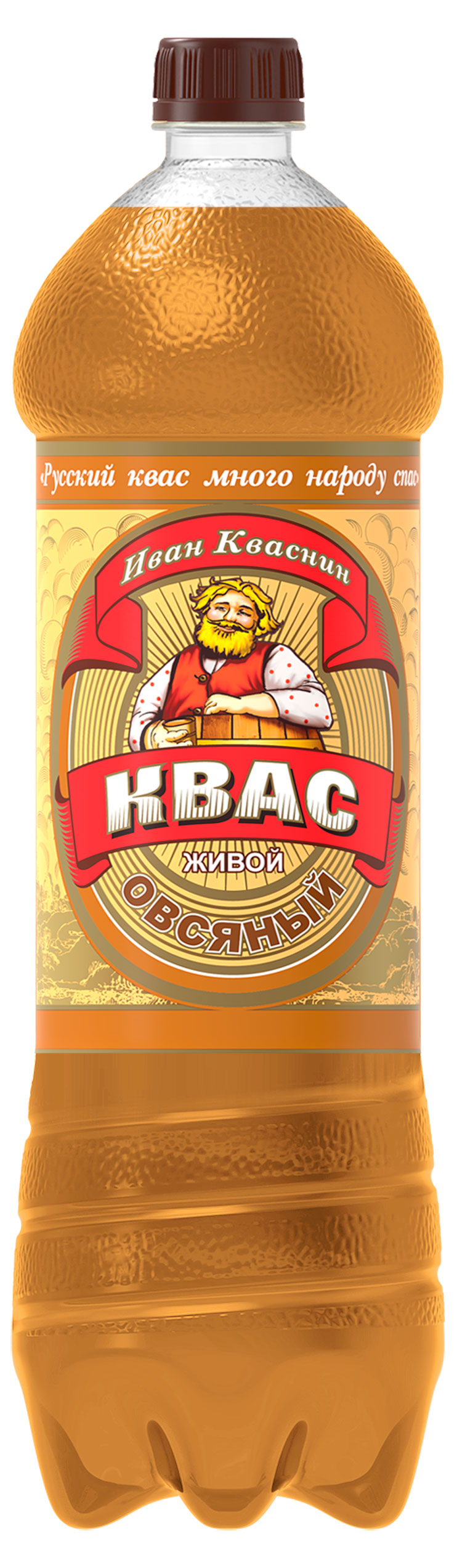 Квас Иван Кваснин Живой овсяный фильтрованный непастеризованный, 1,42 л