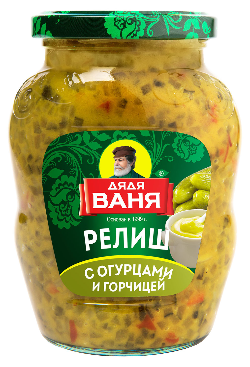 Релиш Дядя Ваня с огурцами и горчицей, 350 г