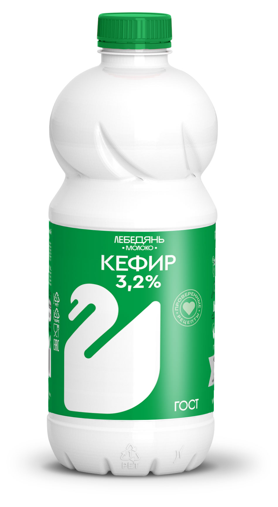 Кефир Лебедянь молоко 3,2% БЗМЖ, 900 г