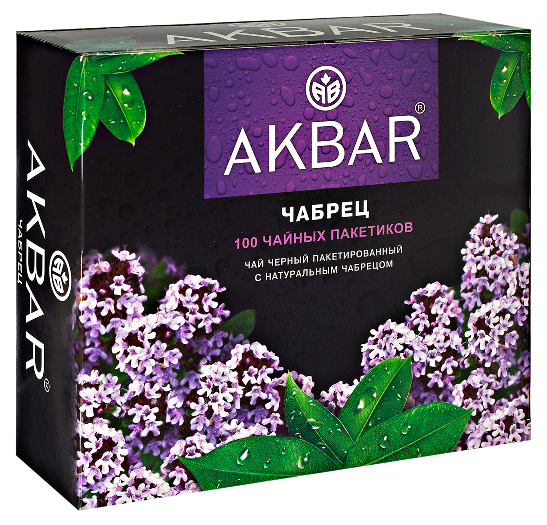 Чай черный AKBAR с чабрецом в пакетиках, 150 г