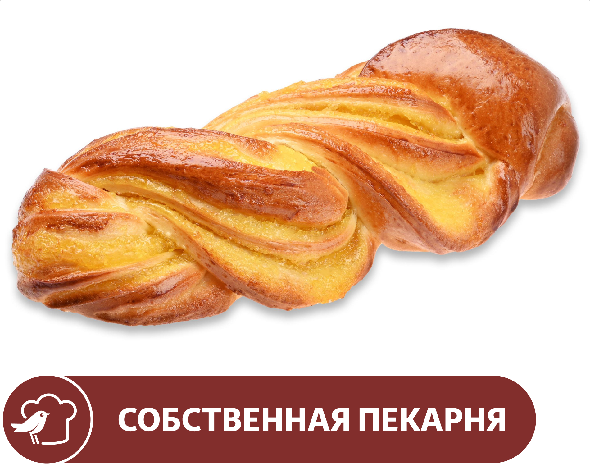 Рулет сдобный АШАН с лимонным джемом, 200 г