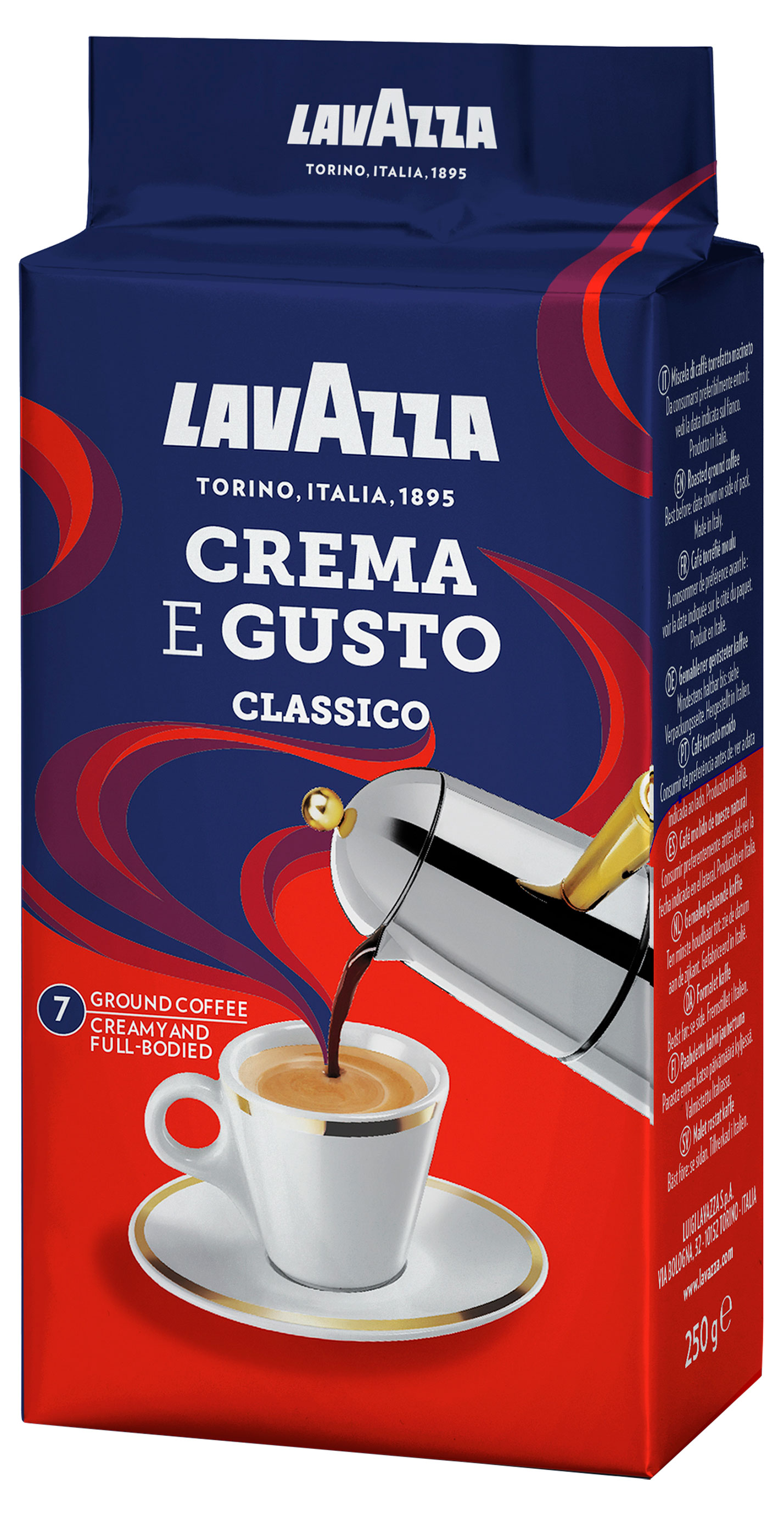 Кофе молотый Lavazza Crema e Gusto жареный Италия, 250 г