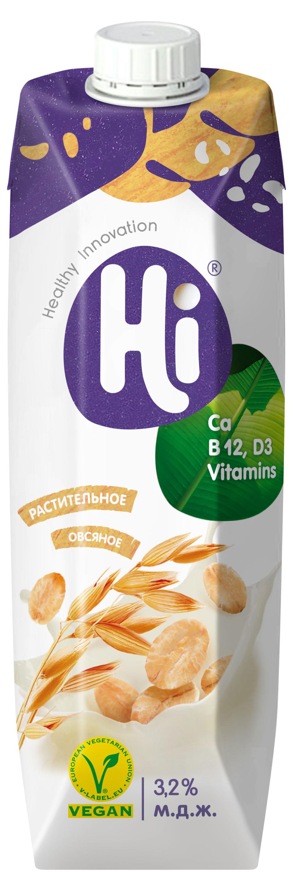 Напиток растительный Hi Vegan овсяный 3,2%, 1 л
