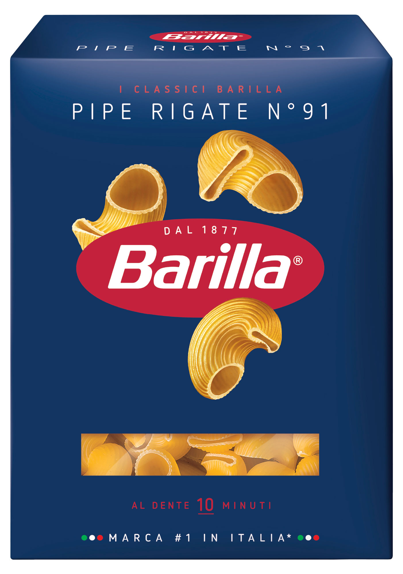 Макаронные изделия Barilla Пипе Ригате 91 из твердых сортов пшеницы, 450 г