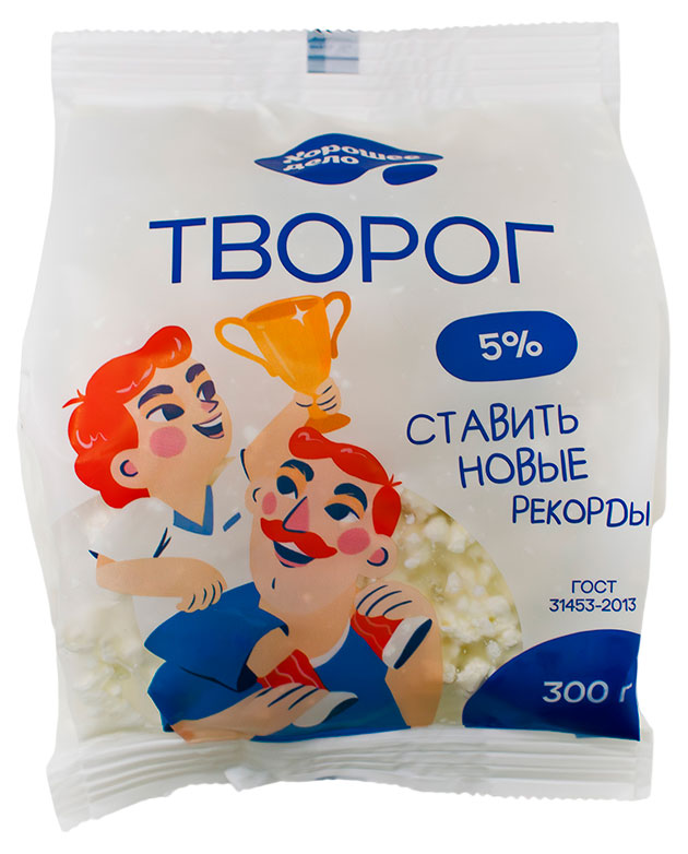 Творог Хорошее дело 5% БЗМЖ, 300 г