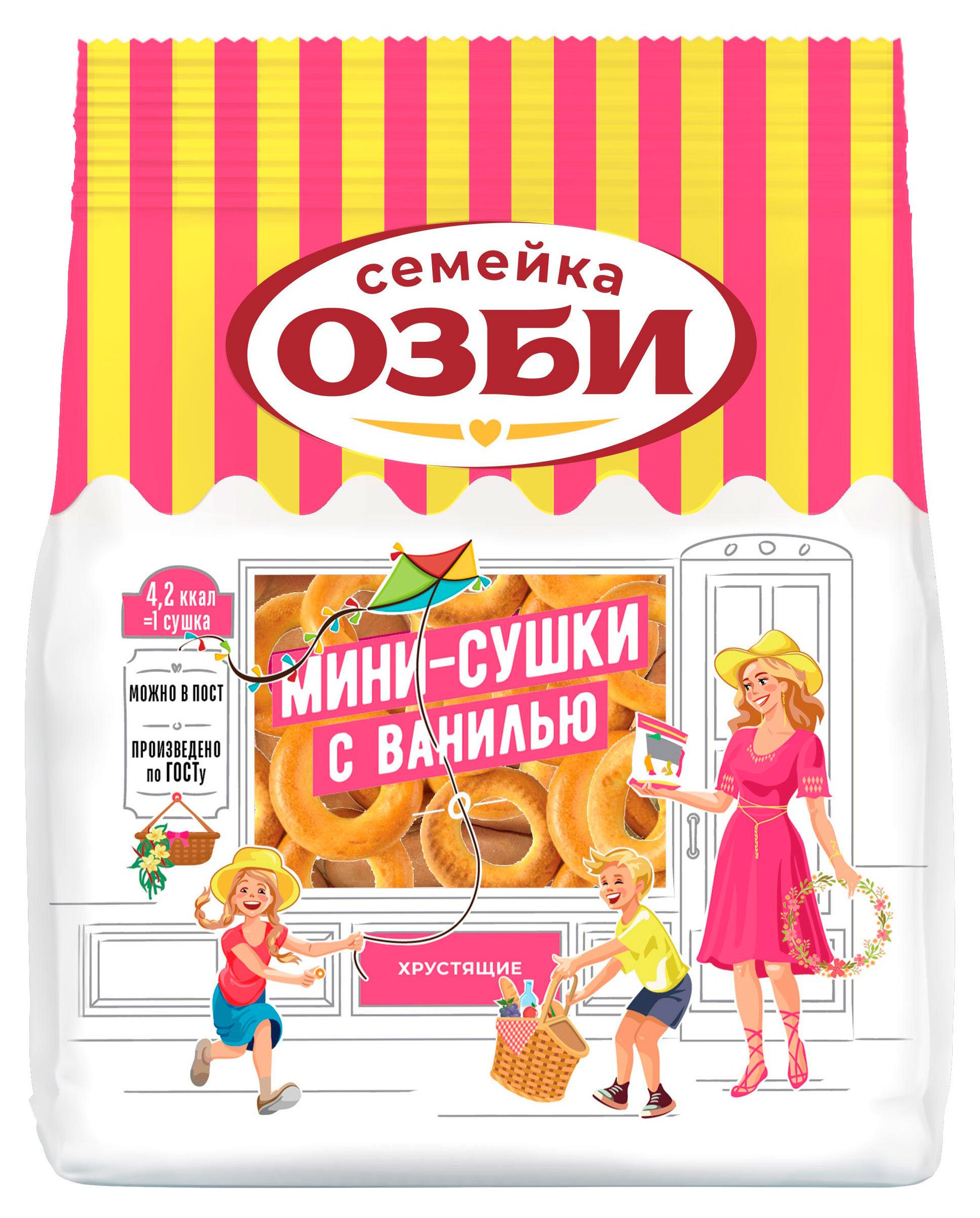 Мини-сушки Семейка ОЗБИ с ванилью, 150 г