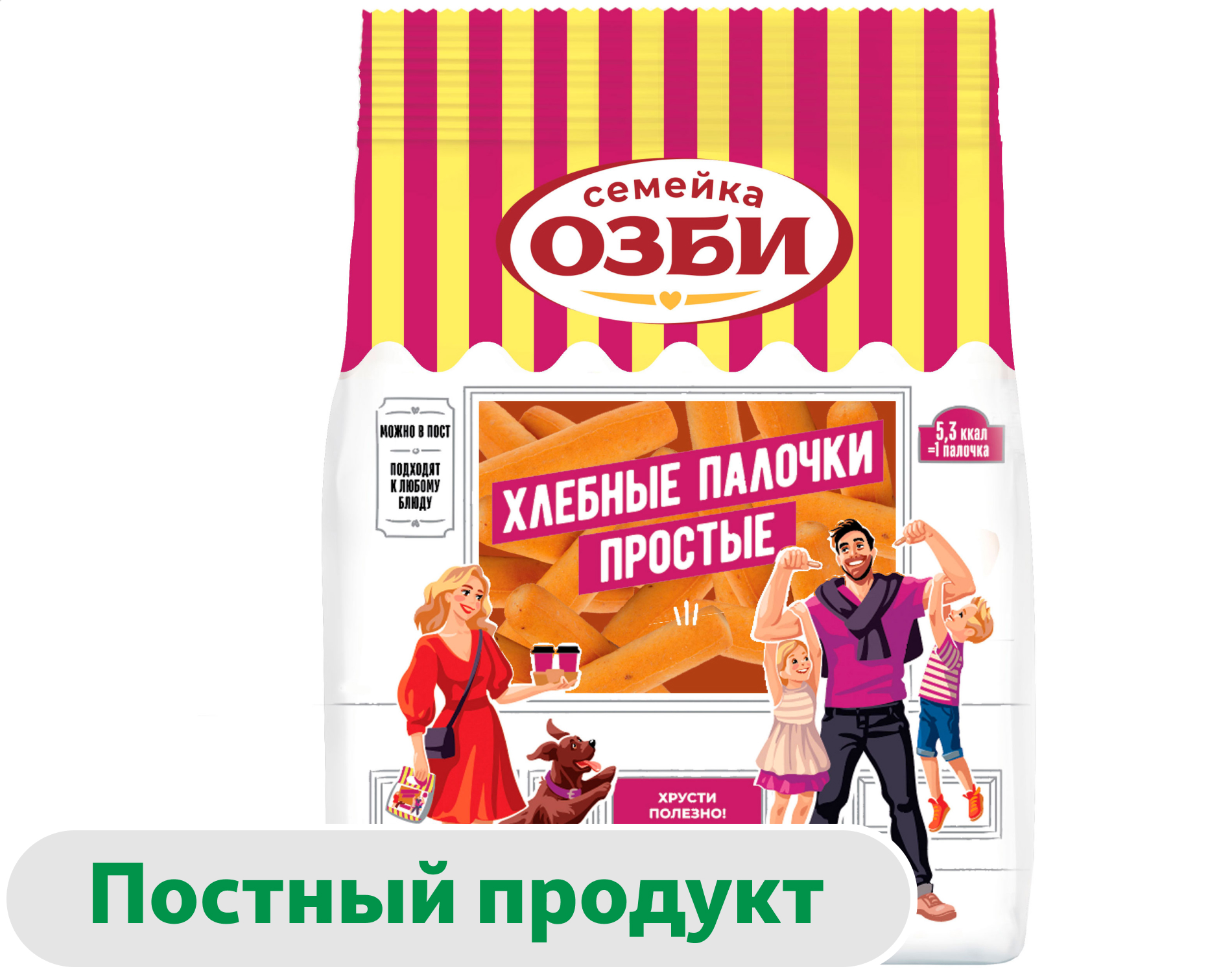 Хлебные палочки Семейка ОЗБИ простые, 150 г
