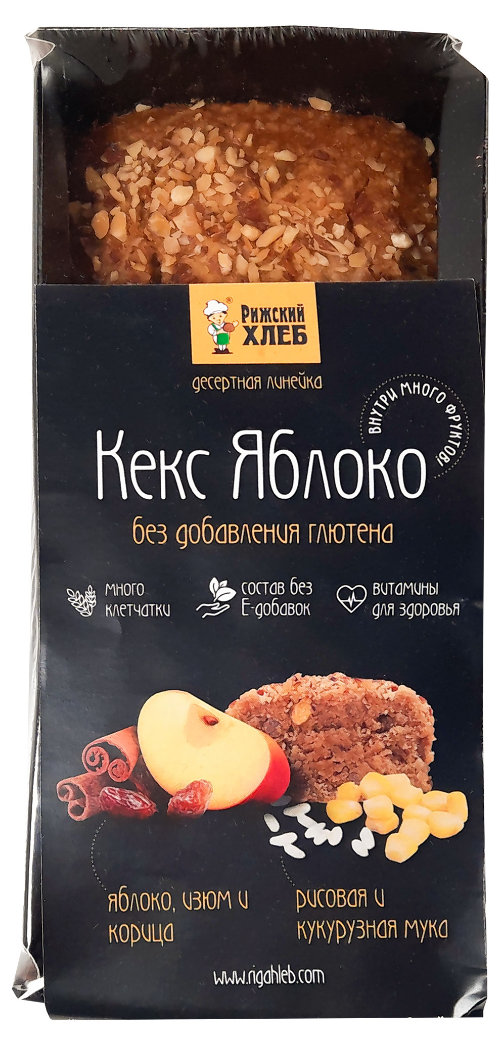 Кекс Рижский хлеб Яблоко без глютена, 350 г