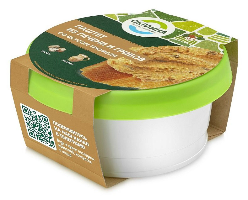 Паштет Окраина из печени и грибов со вкусом трюфеля охлажденный, 150 г