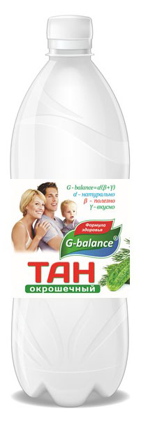 Напиток кисломолочный Тан для окрошки G-balance окрошечный 1% охлажденный, 1 л