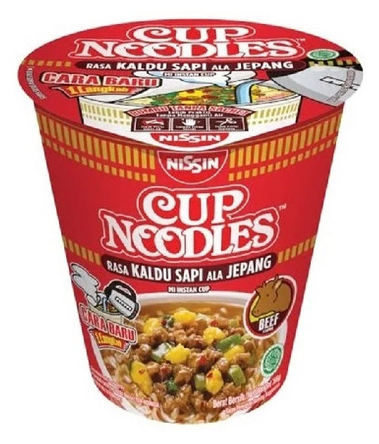 Лапша быстрого приготовления Nissin с сублимированным мясом Индонезия, 66 г