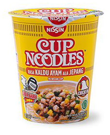 Лапша быстрого приготовления Nissin с куриным вкусом Индонезия, 67 г