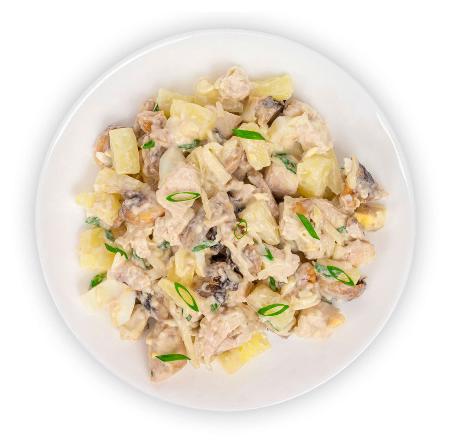 Салат с курицей и ананасом, вес