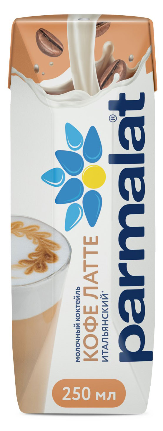 Коктейль кофейный молочный Parmalat Кофе Латте Итальянский стерилизованный 2,3% БЗМЖ, 250 мл