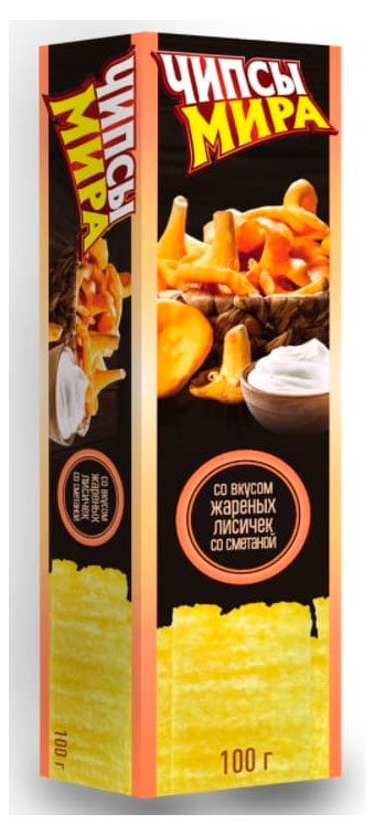 Чипсы картофельные Белорусские со вкусом жареных лисичек со сметаной, 100 г
