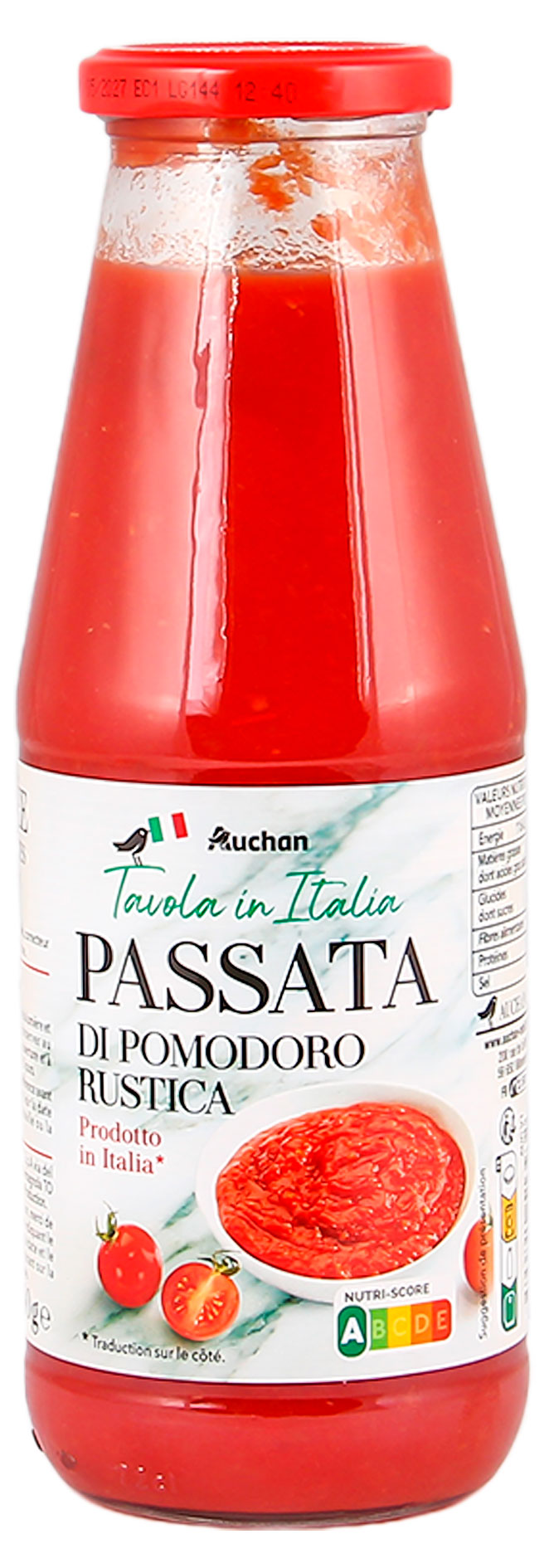 Томаты протертые АШАН Красная птица Passata Италия, 680 г