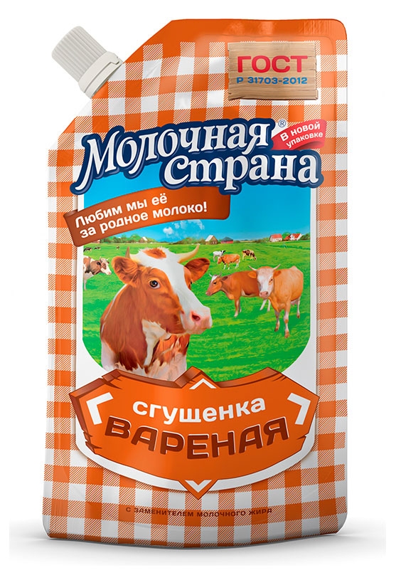 Сгущенка вареная Молочная Страна ГОСТ ЗМЖ, 270 г