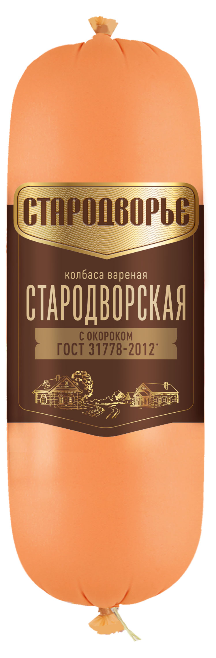 Колбаса вареная Стародворье Стародворская с окороком ГОСТ, ~ 1,5 кг