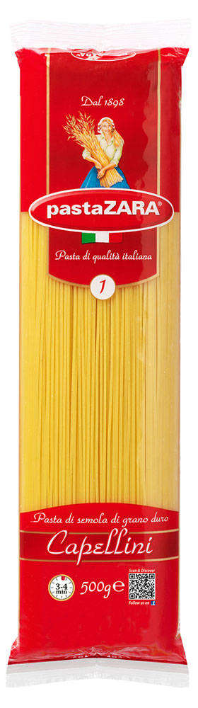 Макаронные изделия Pasta Zara Capellini 1 спагетти, 500 г