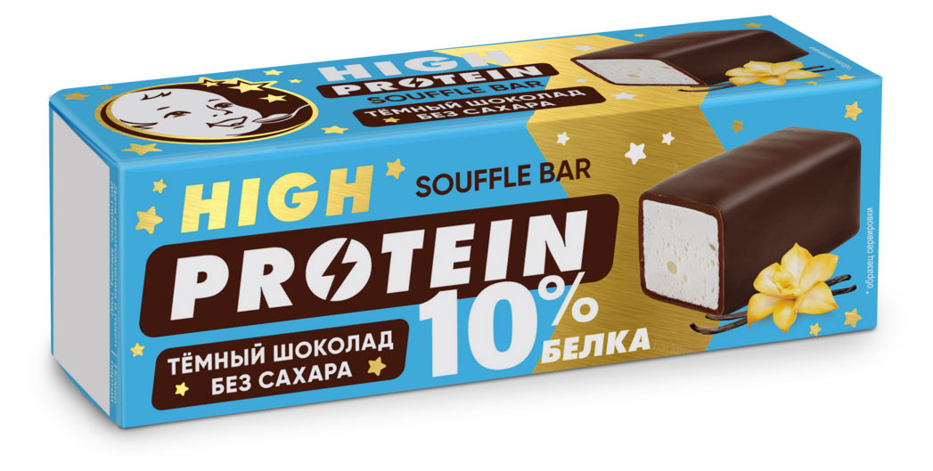 Суфле сырок молочное ЗГДиОП им. В.П.Пастухова High Protein в темном шоколаде с протеином без сахара батончик охлажденное, 50 г