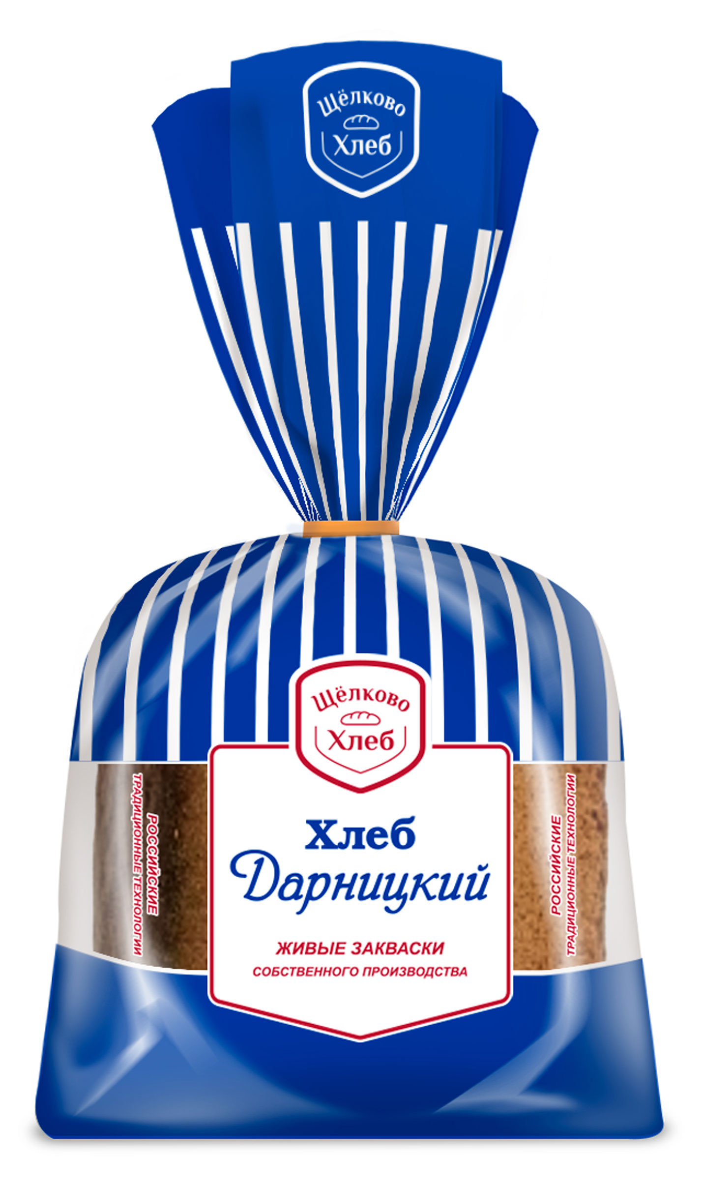 Хлеб ржано-пшеничный серый Щелковохлеб Дарницкий живые закваски нарезка, 320 г