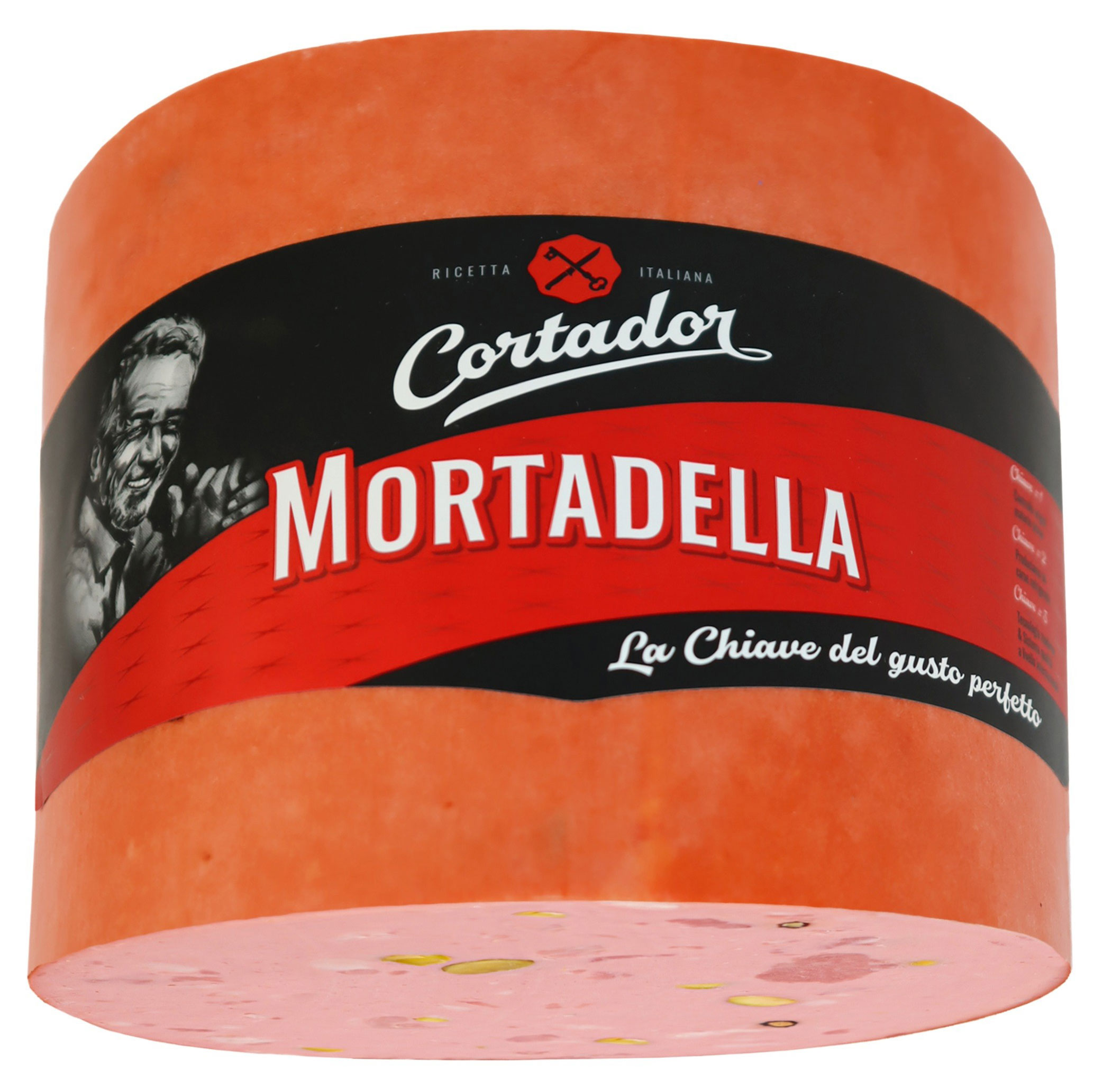 Колбаса вареная Cortador Мортаделла с фисташками кусок, ~ 0,5 кг